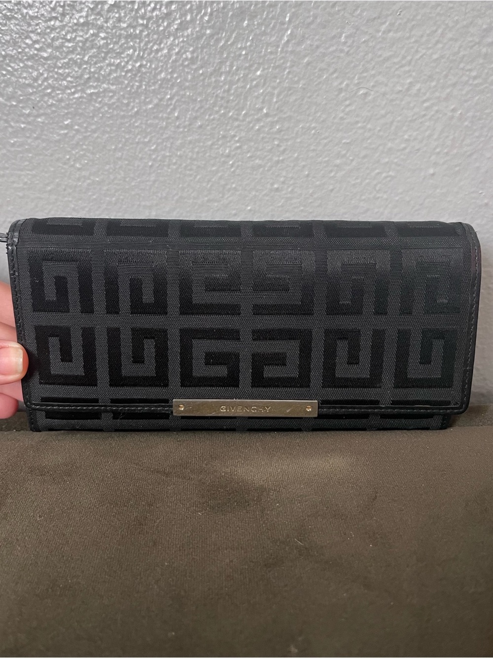 Givenchy Black Embossed Logo Continental Wallet